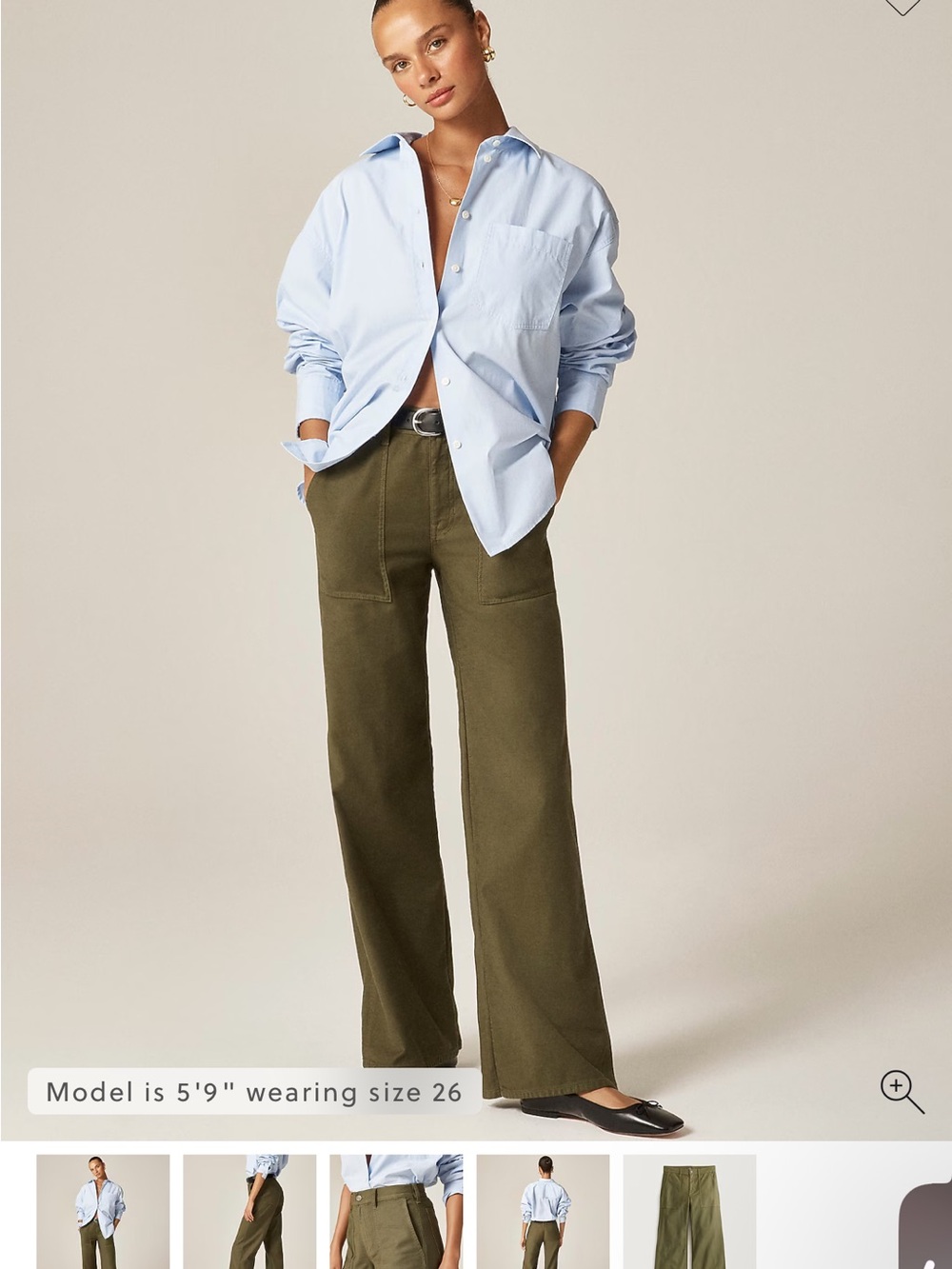 NWT J Crew Wide-Leg Pants in Dusty Blue - Picture 10 of 11
